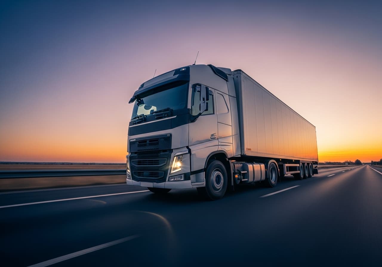 Freight truck on South African highway